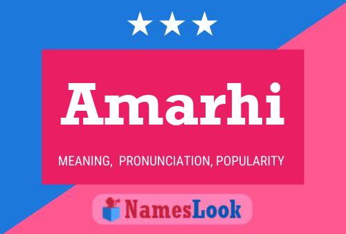 Amarhi Name Poster