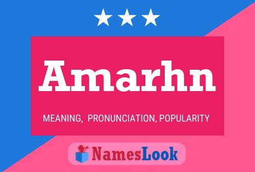 Amarhn Name Poster