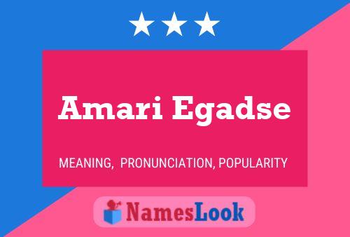 Amari Egadse Name Poster