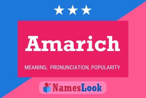 Amarich Name Poster