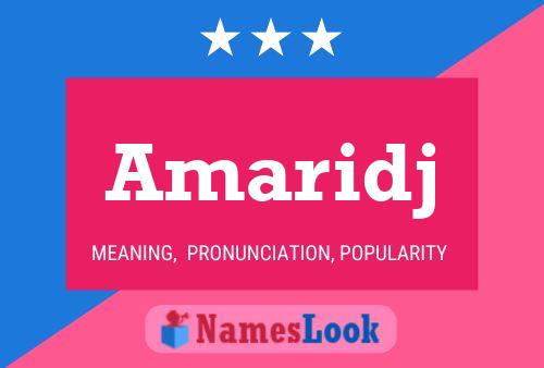 Amaridj Name Poster