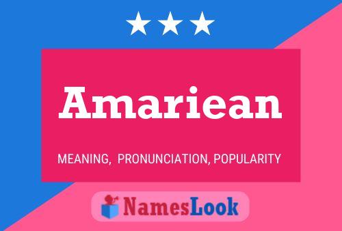 Amariean Name Poster