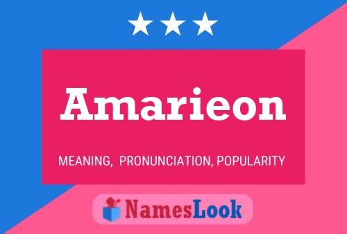 Amarieon Name Poster