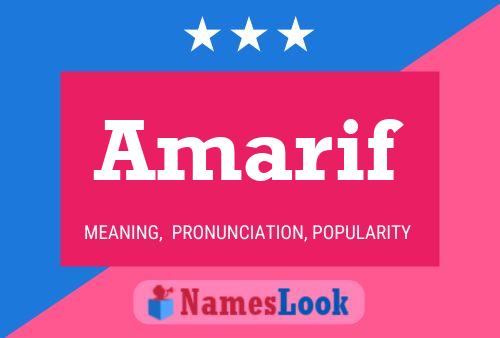 Amarif Name Poster