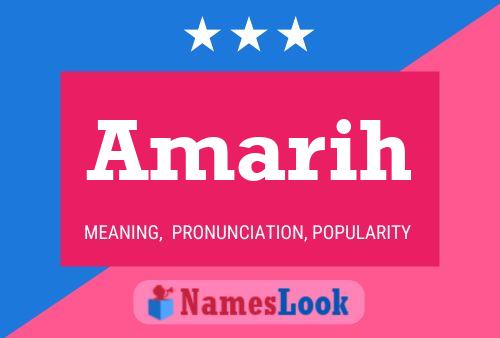 Amarih Name Poster