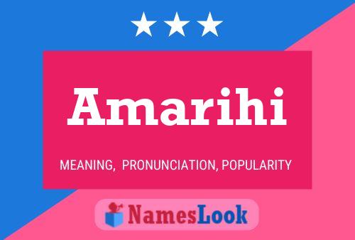 Amarihi Name Poster