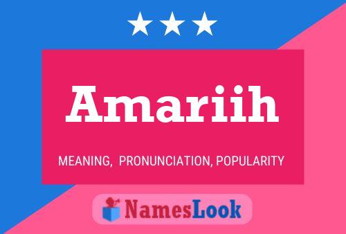 Amariih Name Poster