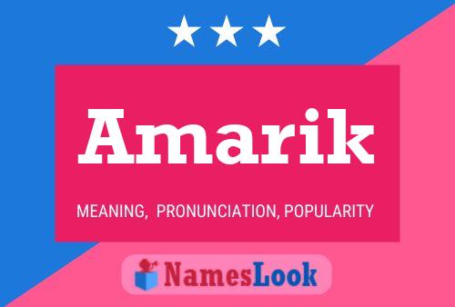 Amarik Name Poster