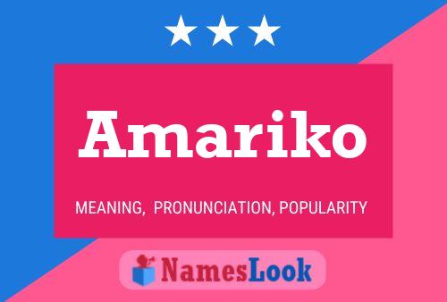 Amariko Name Poster