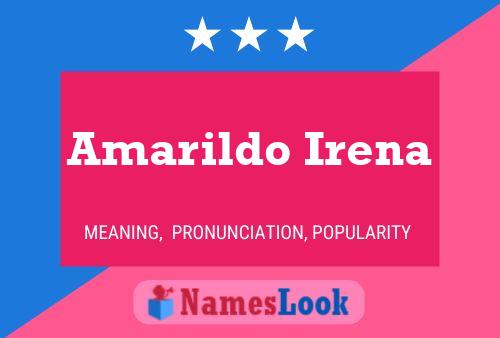 Amarildo Irena Name Poster