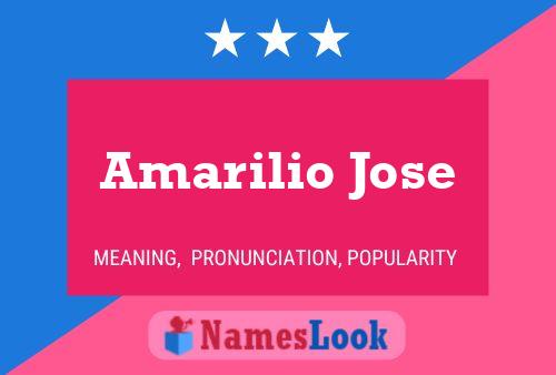 Amarilio Jose Name Poster