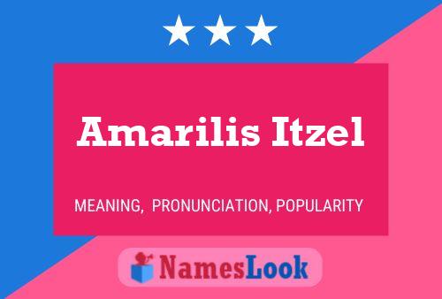 Amarilis Itzel Name Poster