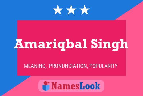 Amariqbal Singh Name Poster