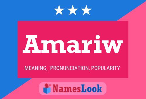 Amariw Name Poster