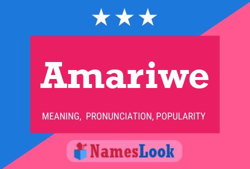 Amariwe Name Poster