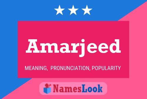 Amarjeed Name Poster