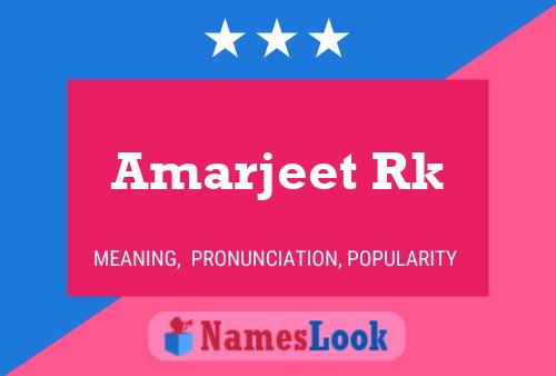 Amarjeet Rk Name Poster