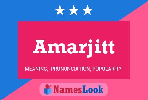 Amarjitt Name Poster