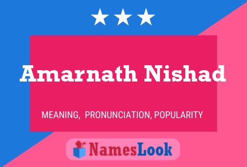 Amarnath Nishad Name Poster