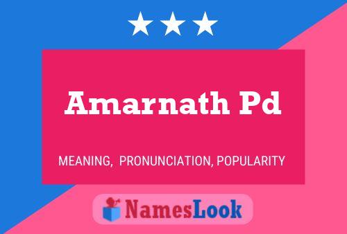 Amarnath Pd Name Poster