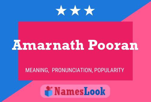 Amarnath Pooran Name Poster