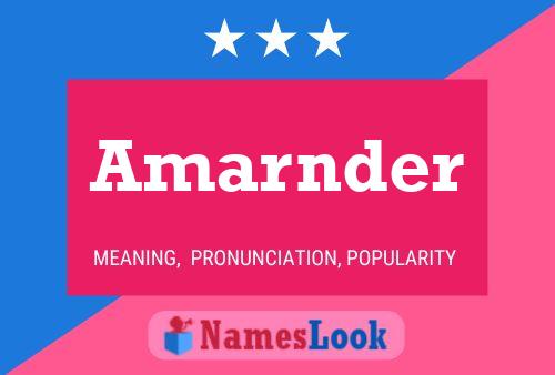 Amarnder Name Poster