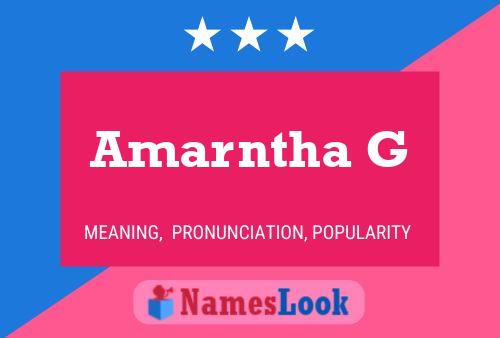 Amarntha G Name Poster