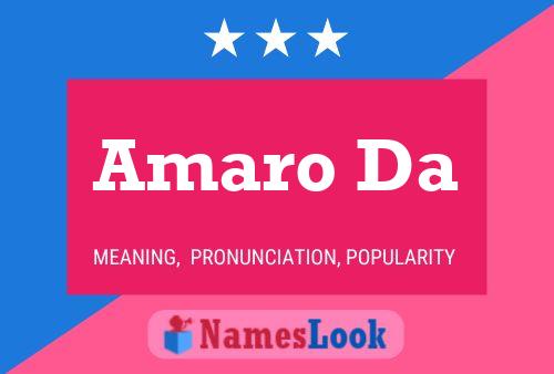 Amaro Da Name Poster