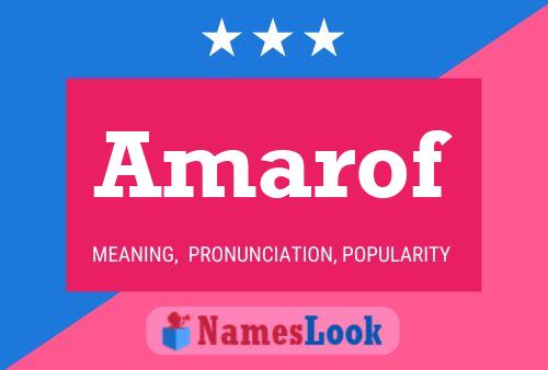 Amarof Name Poster