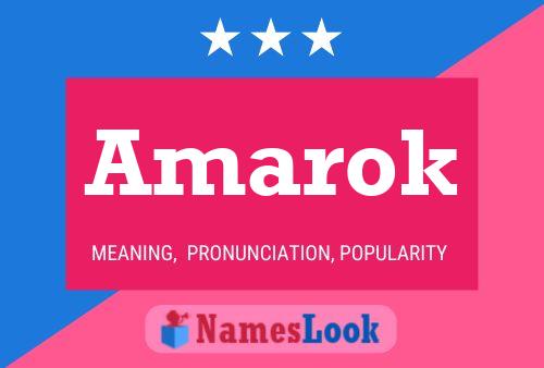 Amarok Name Poster