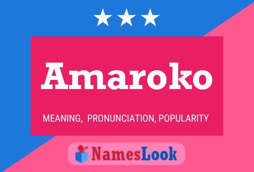 Amaroko Name Poster