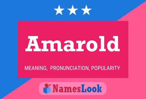 Amarold Name Poster