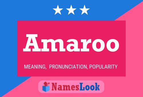 Amaroo Name Poster