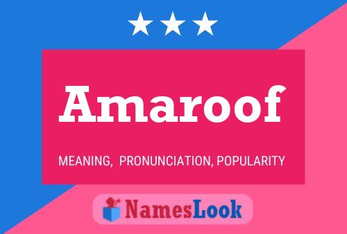 Amaroof Name Poster