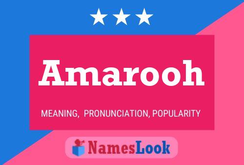 Amarooh Name Poster