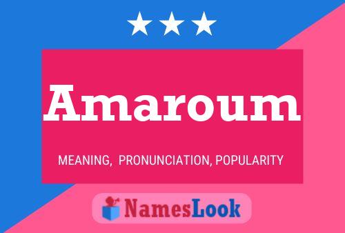 Amaroum Name Poster