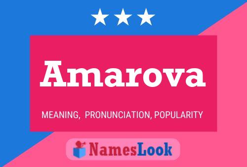 Amarova Name Poster