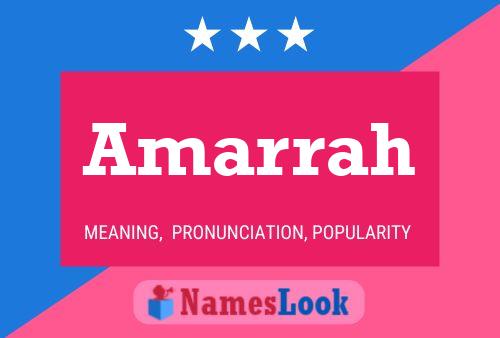 Amarrah Name Poster