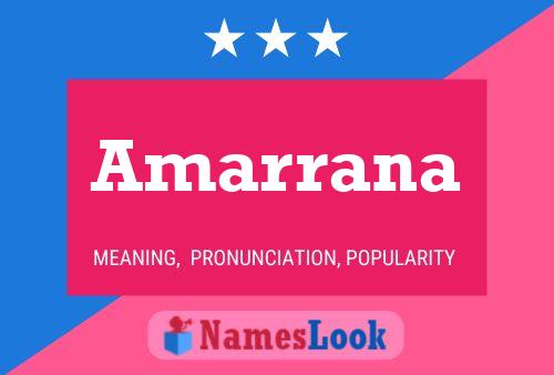 Amarrana Name Poster