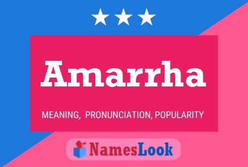 Amarrha Name Poster