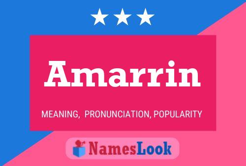 Amarrin Name Poster