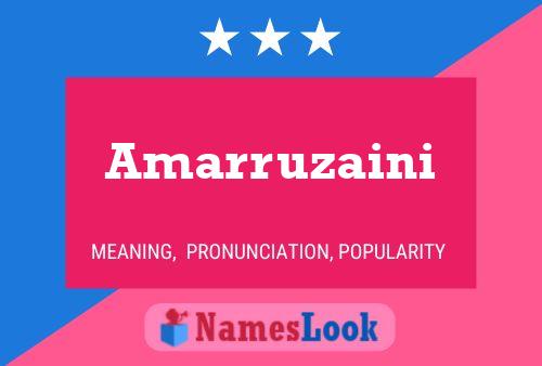 Amarruzaini Name Poster