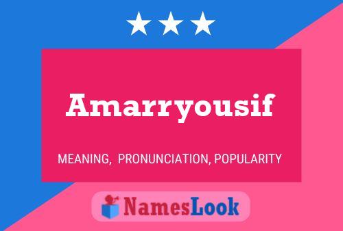 Amarryousif Name Poster