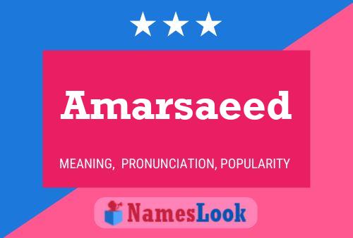 Amarsaeed Name Poster