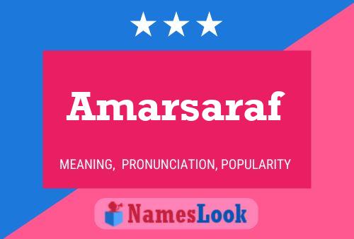 Amarsaraf Name Poster