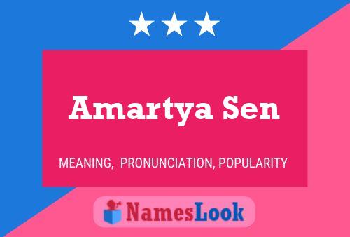 Amartya Sen Name Poster