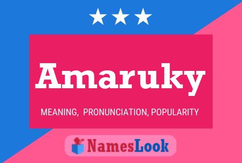 Amaruky Name Poster