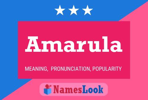 Amarula Name Poster