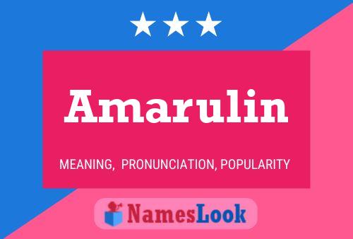 Amarulin Name Poster