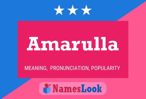 Amarulla Name Poster